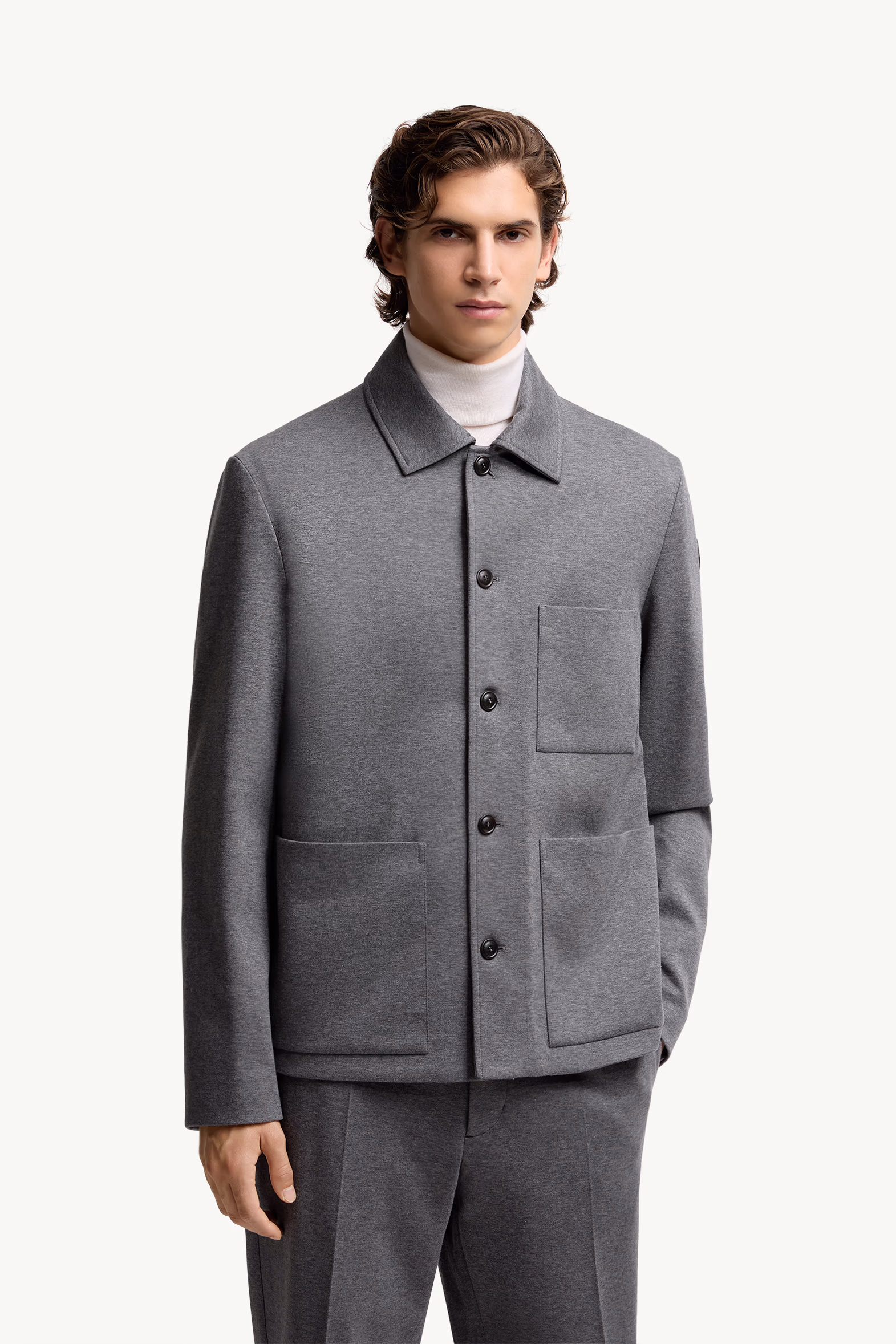 Cabalian Shirt Jacket Men Grey Moncler 3